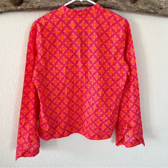 Victoria’s Secret Pink and Orange V Neck Shirt Flair Sleeve - Picture 4 of 5